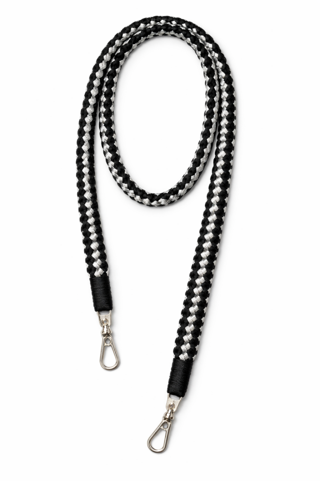 Örgü Telefon Askısı – Siyah&Gümüş