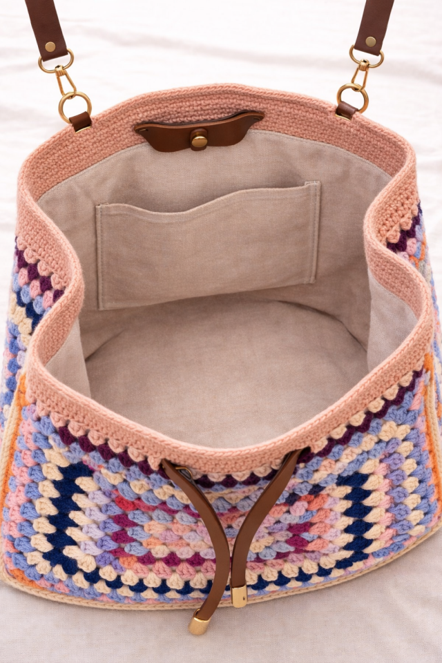 Deri Askılı Heybe Çanta – Pembe