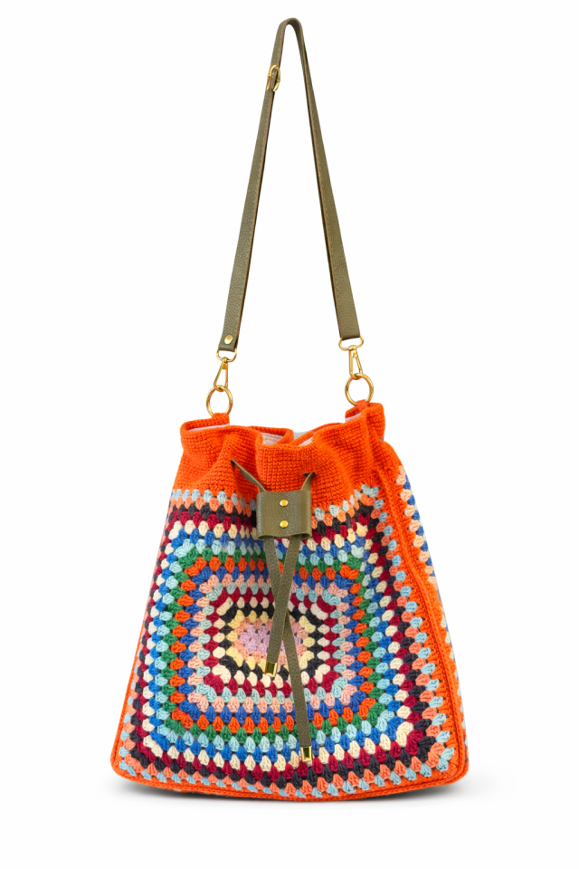 Deri Askılı Heybe Çanta – Turuncu