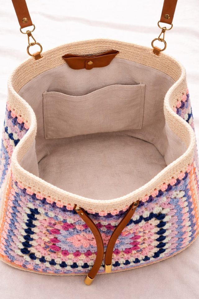 Deri Askılı Heybe Çanta – Bej