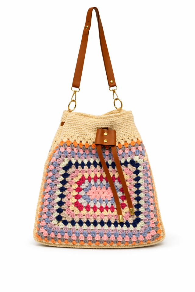 Deri Askılı Heybe Çanta – Bej